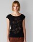 T-shirt Foliage Zwart
