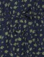 Jurk Frsanya 1 Navy With Flowers detail