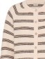 Cardigan Frkendra Oatmeal Stripe detail