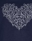 T‑shirt Riasa Heart Navy detail