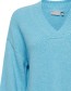 Trui V Hals Frbeverly  Ethereal Blue Melange detail