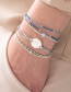 Armband Glitter Blue Lace Agate Silver