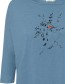 Longsleeve  3/4 Animal Bird Branch Sloppy Blue detail
