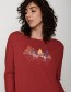 Longsleeve Nature Rock Bird Scarlet Red