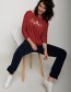 Longsleeve Nature Rock Bird Scarlet Red