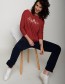 Longsleeve Nature Rock Bird Scarlet Red