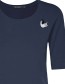 T&#8209;shirt Cat Hole Navy detail