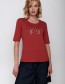 T-shirt Bike Flowers Deep Scarlet Red