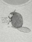 T&#8209;shirt Cheeky Beaver Heather Grey detail