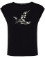 T&#8209;shirt Animal Bird Fly Tender Zwart
