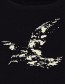 T&#8209;shirt Animal Bird Fly Tender Zwart detail