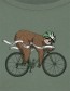 T&#8209;shirt Animal Sloth Victory Olive detail