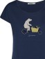 T&#8209;shirt Bike Cargo Raccoon Navy detail