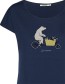 T&#8209;shirt Bike Cargo Raccoon Navy detail