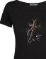 T&#8209;shirt Nature Bird Reed Zwart detail