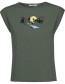 T&#8209;shirt Nature Deer River Dirty Olive