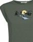 T&#8209;shirt Nature Deer River Dirty Olive detail