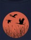 T&#8209;shirt Nature Stork Sun Navy detail