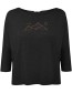 Longsleeve 3/4 Mouw Nature Contours Zwart
