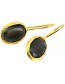 Vergulde Oorbellen Glowdrop Small Black detail