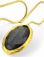 Vergulde Oorbellen Glowdrop Small Black detail