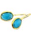 Vergulde Oorbellen Glowdrop Small Turquoise detail