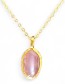 Vergulde Ketting Glow Light Pink detail
