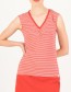 Top Let Love Rule Hot Stripe Red