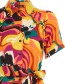 Jurk Carina Aurelio Orange detail