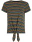 Top Knot Mariani Stripe Black