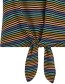 Top Knot Mariani Stripe Black detail