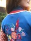 Cardigan LaLa Flower Back Dazeling Blue