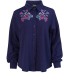 Blouse Amy Flower Waffle Blue