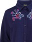 Blouse Amy Flower Waffle Blue detail