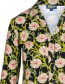 Blouse Anna Follage Flower Black Green detail