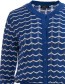 Cardigan Knitted Waves Navy detail
