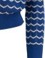 Cardigan Knitted Waves Navy detail