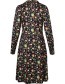 Jurk Marilyn Retro Birds Brown detail