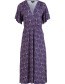 Jurk Trix Butterfly Sleeve Oval Purple