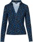 Longsleeve V Suzy Leaf Fall Blue