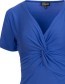 Top Angela Plain Blue detail