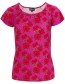 Top Butterfly Sleeve Fuchsia Flowers