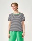 T-shirt Nisa Schwarz  Ecru