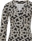 Jurk Wikkel Circle Black detail