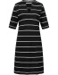 Jurk Streif Ocs Zwart White