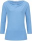 Longsleeve 3/4 Mouw Watervalhals Ocs Blue Sea