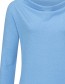 Longsleeve 3/4 Mouw Watervalhals Ocs Blue Sea detail