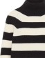 Trui Rippie Zwart Off White detail