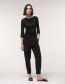 Longsleeve 3/4 Mouw Watervalhals Ocs Zwart