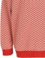 Trui Dahlia Poppy Fishbone Red detail